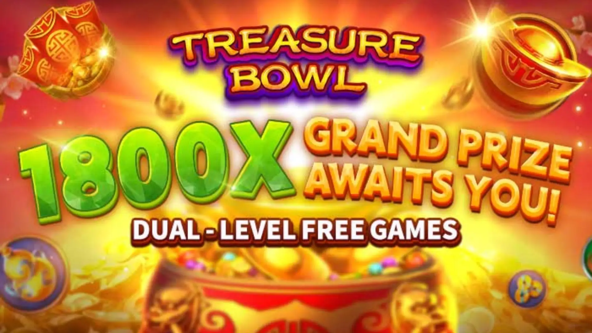 Multiplicadores Treasure Bowl dj9 - 7777x Máximo com Tigela Dourada
